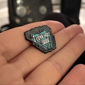 Avengers Iron Man “I love you 3000” enamel pin with rubber pin clasp